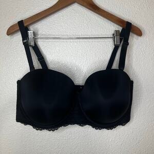 Torrid Curve Black Lightly Lined Multi-Way Strapless Bra NEW 42DDD